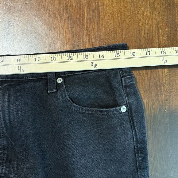 Gap High Rise 90s Straight Leg Jeans Womens 10/30R Washed Black Denim Normcore - Picture 7 of 9